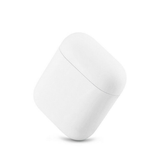 Case2go - Hoesje geschikt voor Apple Airpods 1/2 - Siliconen beschermhoes met opdruk - 3.0 mm - Wit