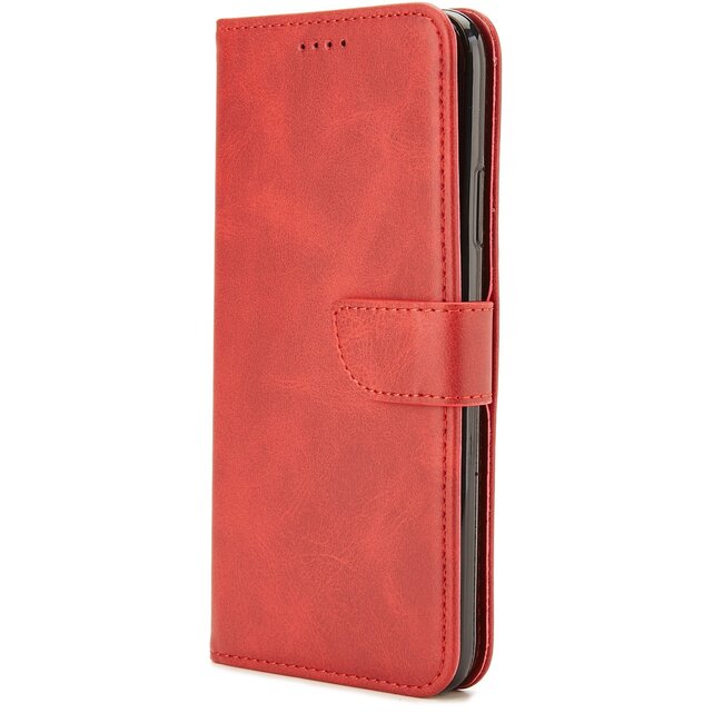 Case2go - Hoesje geschikt voor Sony Xperia 10 II - Wallet Book Case -  Ruimte voor 3 pasjes - Rood