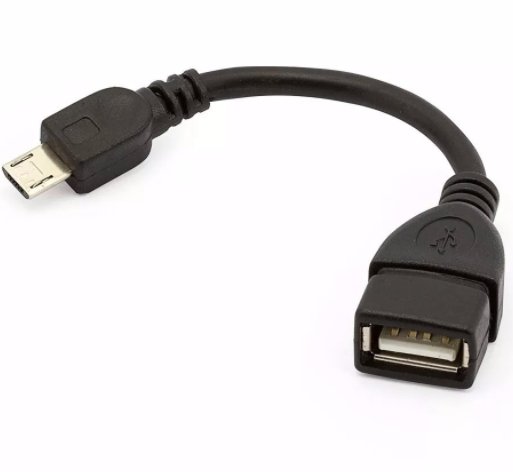 Micro USB naar USB (OTG) kabel afbeelding