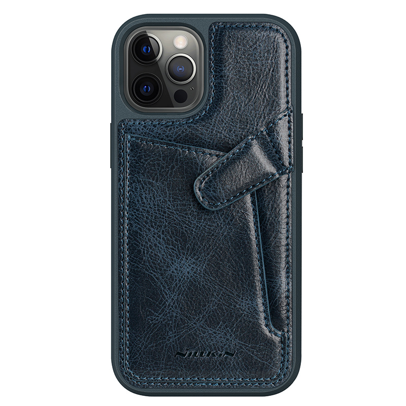 Nillkin - Hoesje geschikt voor iPhone 12 / 12 Pro - Aoge Leather Case Serie - Book Case - Blauw afbeelding