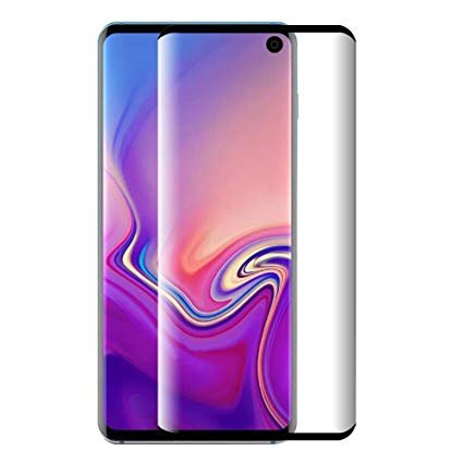 Screenprotector geschikt voor Samsung Galaxy S10e - Full Cover Screenprotector - Gehard Glas - Zwart afbeelding