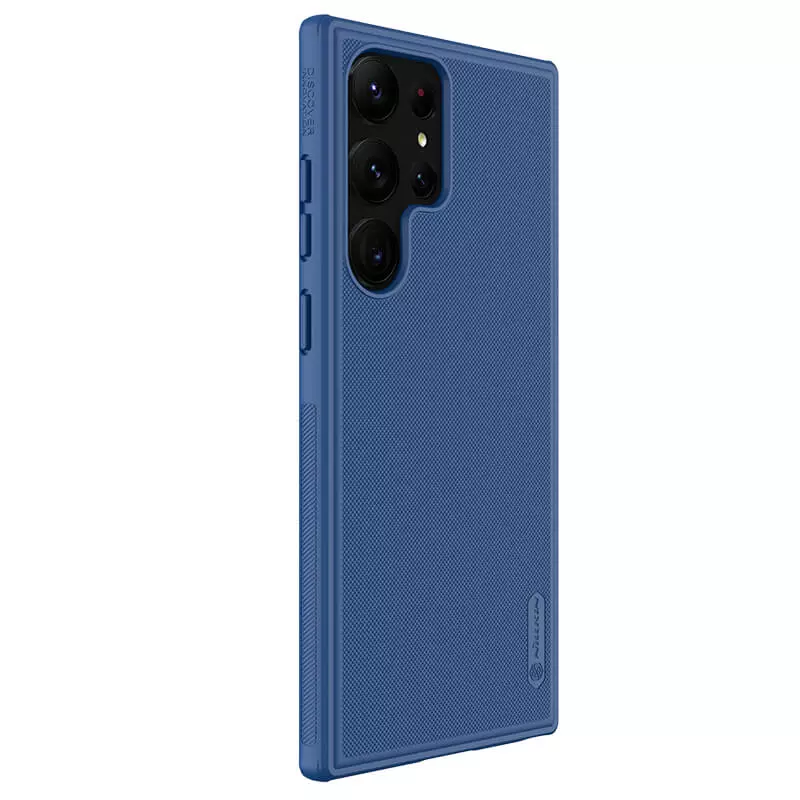 Nillkin - Telefoonhoesje geschikt voor Samsung Galaxy S23 Ultra - Super Frosted Shield Pro - Back Cover - Blauw afbeelding