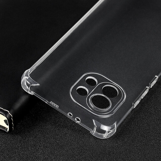 Xiaomi Mi 11 Hoesje + Screenprotector- Clear Soft Case - Siliconen Back Cover - Shock Proof TPU - Transparant