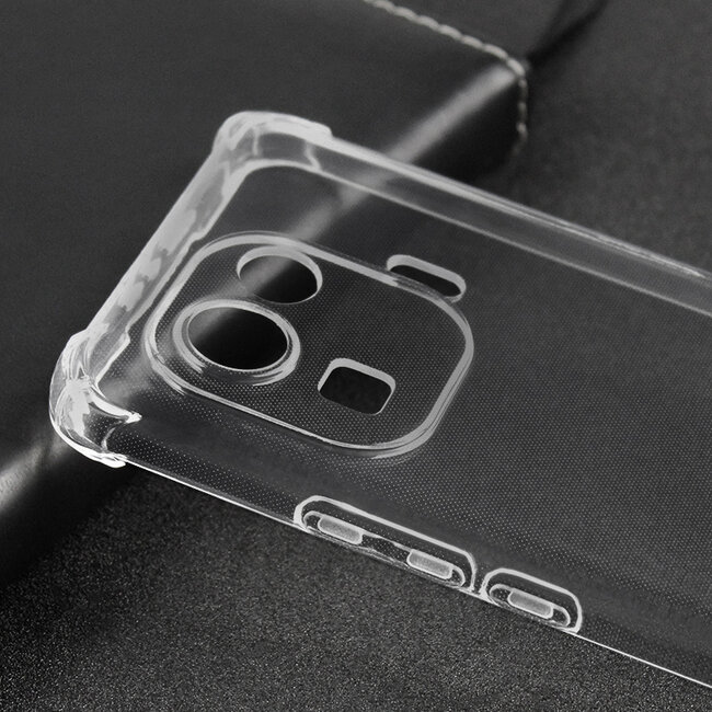 Xiaomi Mi 11 Pro Hoesje + Screenprotector- Clear Soft Case - Siliconen Back Cover - Shock Proof TPU - Transparant