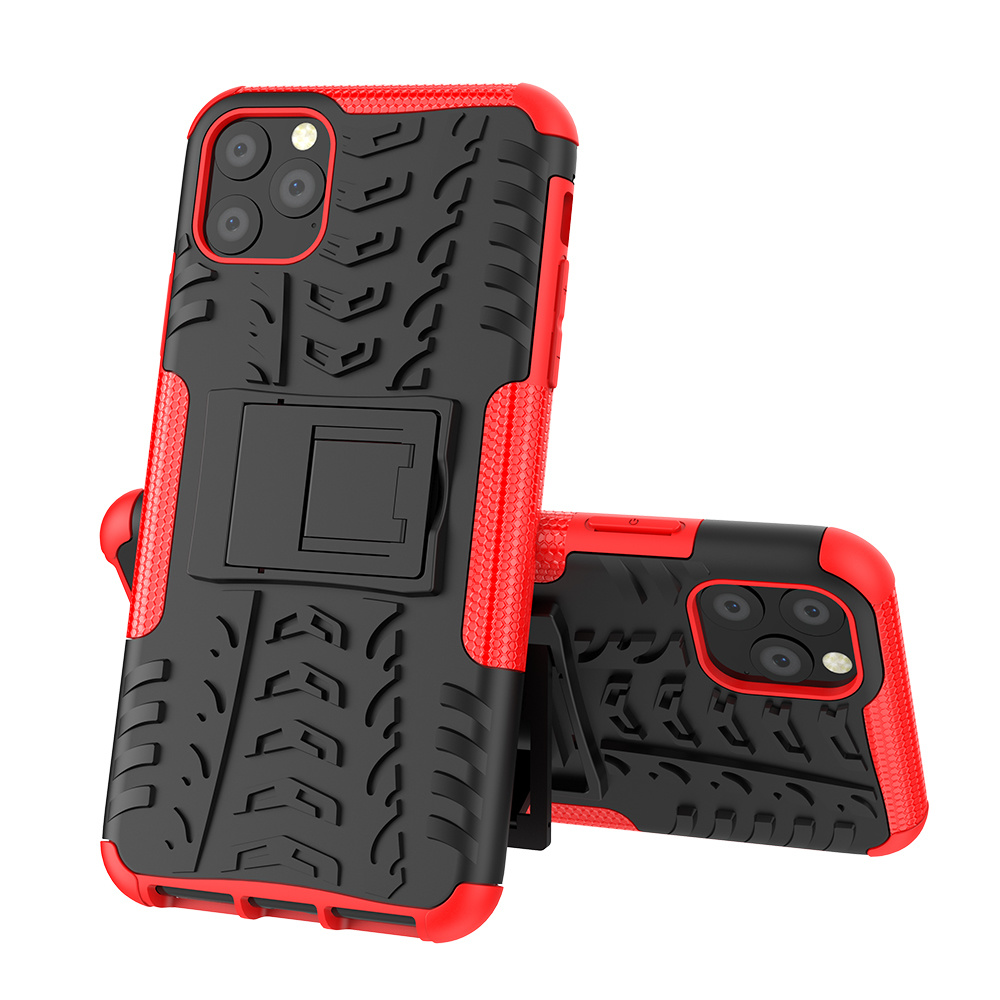 Hoesje geschikt voor iPhone 11 Pro Max - Schokbestendige Back Cover - Rood afbeelding