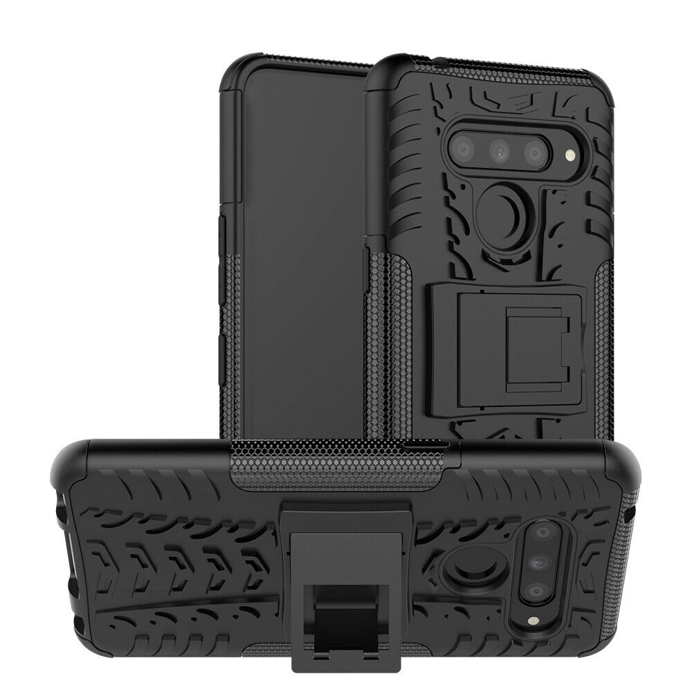 LG V50 ThinQ hoesje - Schokbestendige Back Cover - Zwart afbeelding