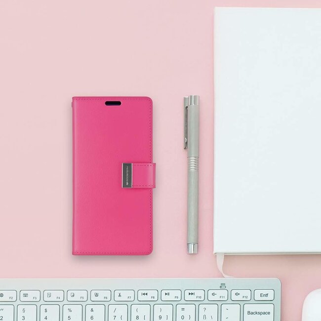 Wallet Case geschikt voor iPhone XS Max - Goospery Rich Diary - Magenta