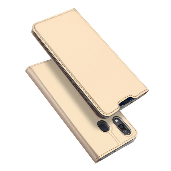 Hoesje geschikt voor Samsung Galaxy A30 - dux ducis skin pro book case - goud afbeelding