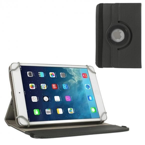 8 inch tablet hoes 360 graden draaibaar zwart - universeel afbeelding