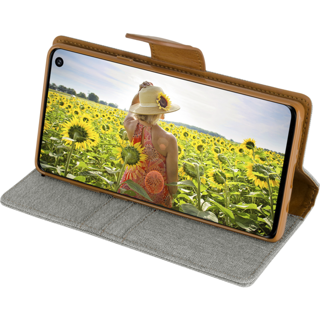 Hoesje geschikt voor Samsung Galaxy S20 Plus -Mercury Canvas Diary Wallet Case - Hoesje met Pasjeshouder - Grijs