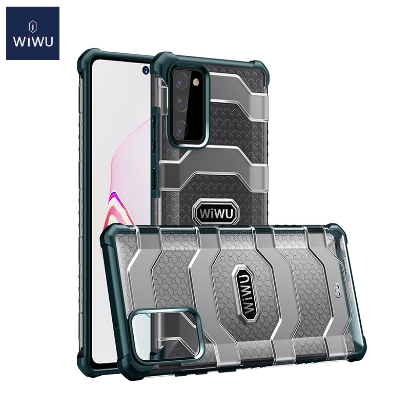 WiWu - Samsung Galaxy Note 20 Hoesje - Voyager Case - Schokbestendige Back Cover - Donker Groen afbeelding