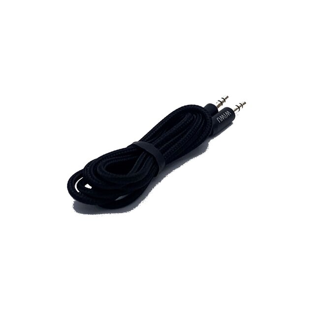 WIWU - 3.5 MM AUX kabel - AUX kabel auto - Nylon - 1 meter - Zwart