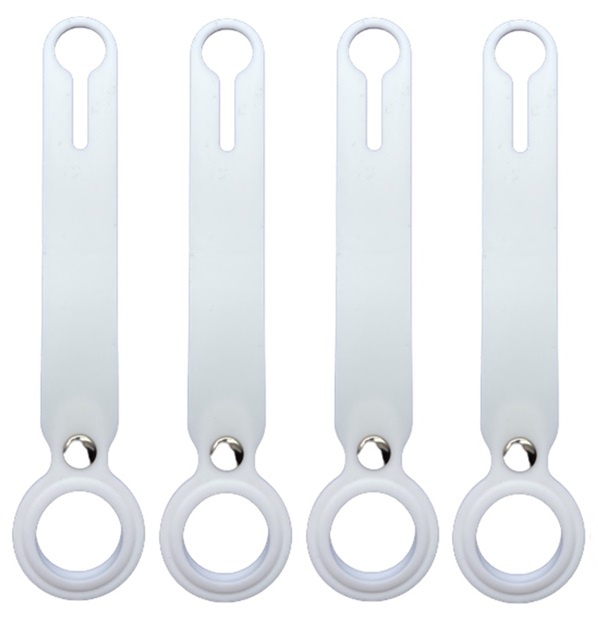 4-Pack Case2go - Hoesje geschikt voor Apple AirTag - Sleutelhanger - Hanger voor Airtag - Mint afbeelding