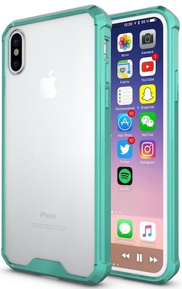 Hybrid Armor Case geschikt voor iPhone X / XS - Turquoise afbeelding