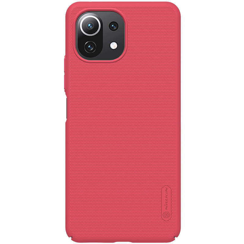 Nillkin - Xiaomi Mi 11 Lite Hoesje - Super Frosted Shield - Back Cover - Rood afbeelding