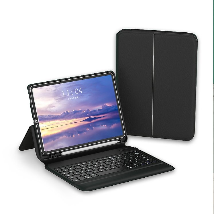 Bluetooth toetsenbord geschikt voor iPad Pro 11 (2018/2020) - Bluetooth toetsenbord hoes - QWERTY layout - Magneetsluiting - Sleep/Wake-up functie - Zwart afbeelding