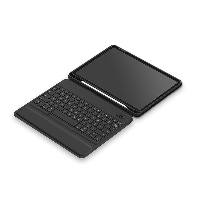 Bluetooth toetsenbord geschikt voor iPad Pro 11 (2018/2020) - Bluetooth toetsenbord hoes - QWERTY layout - Magneetsluiting - Sleep/Wake-up functie - Zwart