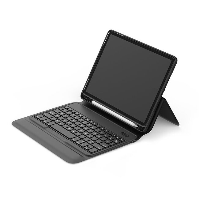 Bluetooth toetsenbord geschikt voor iPad Pro 11 (2018/2020) - Bluetooth toetsenbord hoes - QWERTY layout - Magneetsluiting - Sleep/Wake-up functie - Zwart