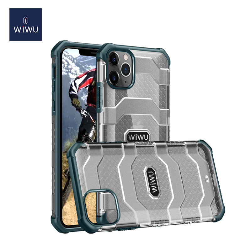 WiWu - Hoesje geschikt voor iPhone 12 Pro Max - Voyager Case - Schokbestendige Back Cover - Donker Groen afbeelding