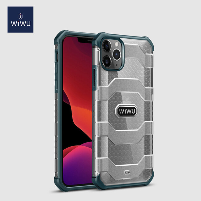 WiWu - Hoesje geschikt voor iPhone 12 Pro Max - Voyager Case - Schokbestendige Back Cover - Donker Groen