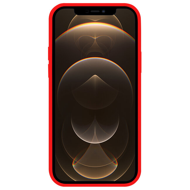 Hoes geschikt voor iPhone 12 Mini / Apple magnetische Ring &amp; oplaadfunctie - TPU Back Cover - Rood