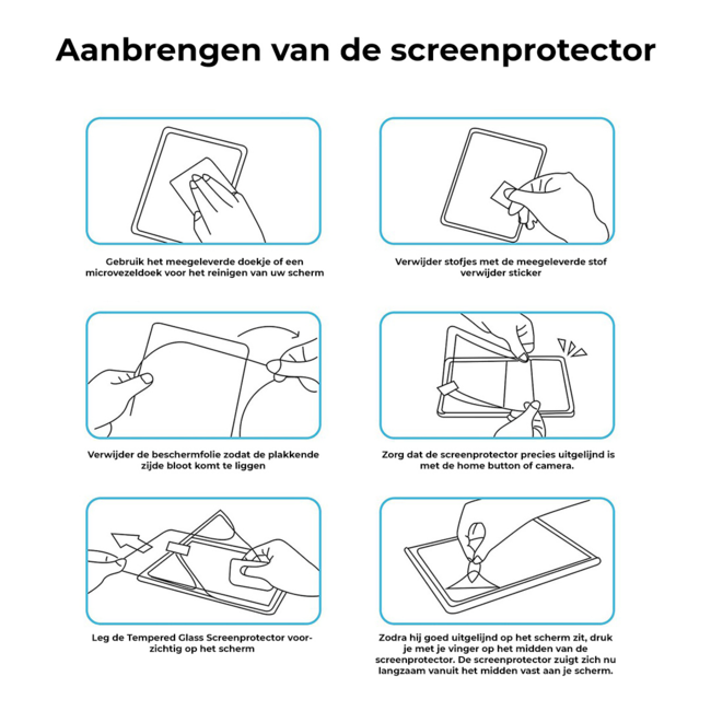 Case2go - Tablet Screenprotector geschikt voor Huawei MediaPad M5 Lite - 8.0 Inch - Tempered Glass - Case Friendly - Transparant