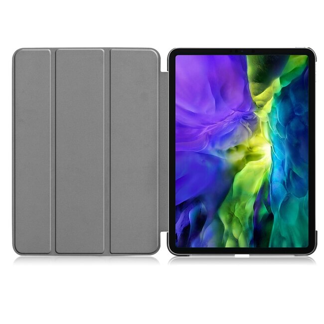 Tablet hoes voor Apple iPad Pro 2021 / 2020 tri-fold hoes - Case met Auto Wake/Sleep functie - Magenta