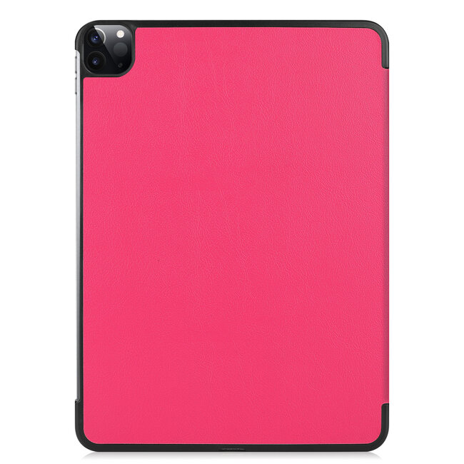 Tablet hoes voor Apple iPad Pro 2021 / 2020 tri-fold hoes - Case met Auto Wake/Sleep functie - Magenta