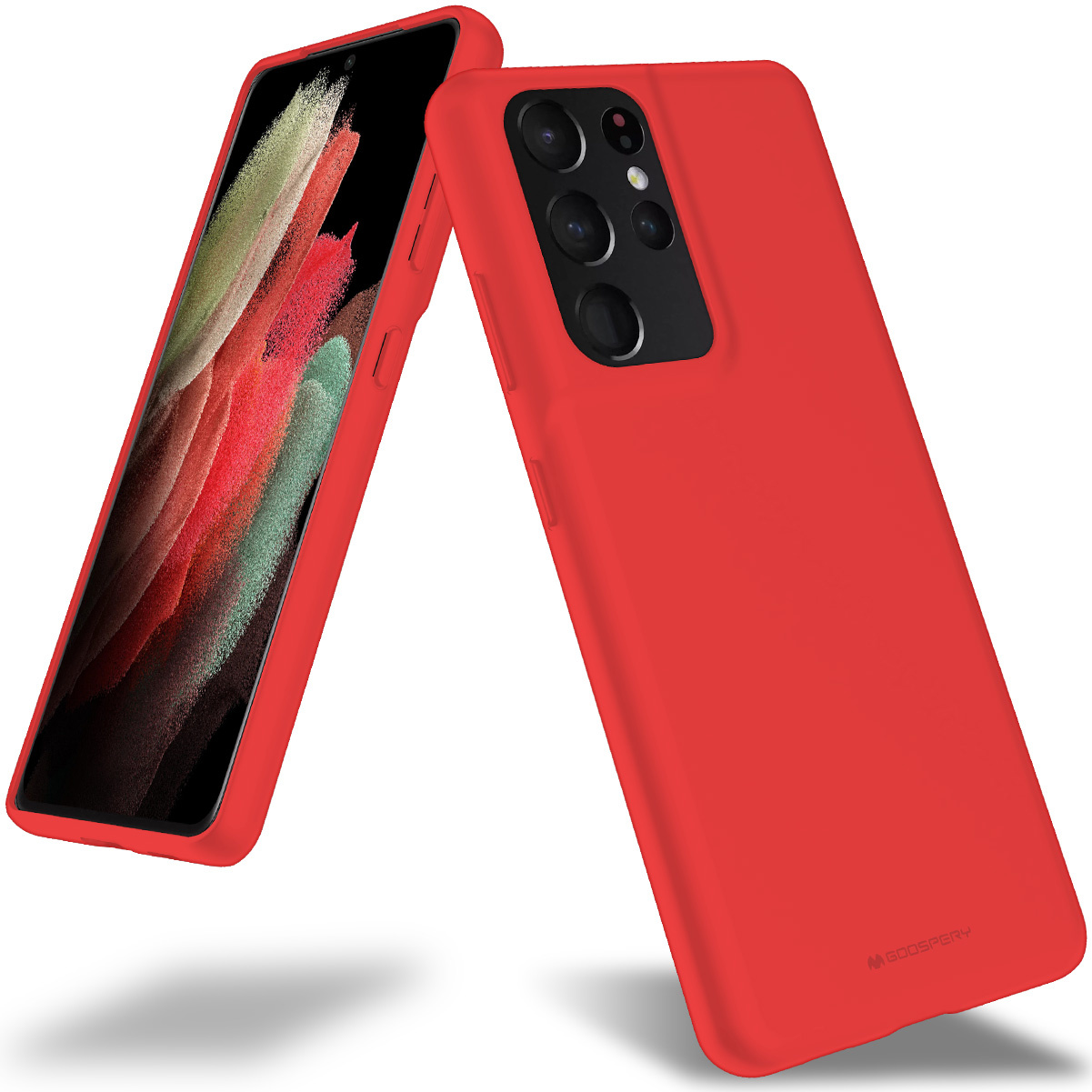 Samsung Galaxy S21 Ultra Hoesje - Soft Feeling Case - Back Cover - Rood afbeelding