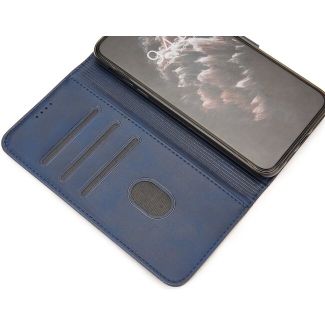 Case2go - Hoesje geschikt voor Xiaomi Mi Note 10 - Wallet Book Case -  Ruimte voor 3 pasjes - Blauw