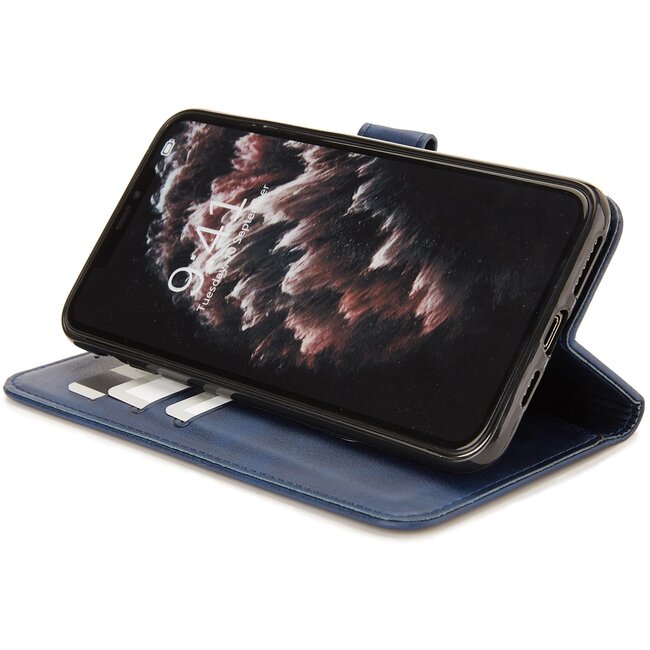 Case2go - Hoesje geschikt voor Xiaomi Mi Note 10 - Wallet Book Case -  Ruimte voor 3 pasjes - Blauw