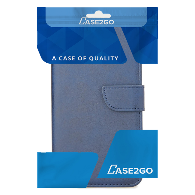 Case2go - Hoesje geschikt voor Xiaomi Mi Note 10 - Wallet Book Case -  Ruimte voor 3 pasjes - Blauw