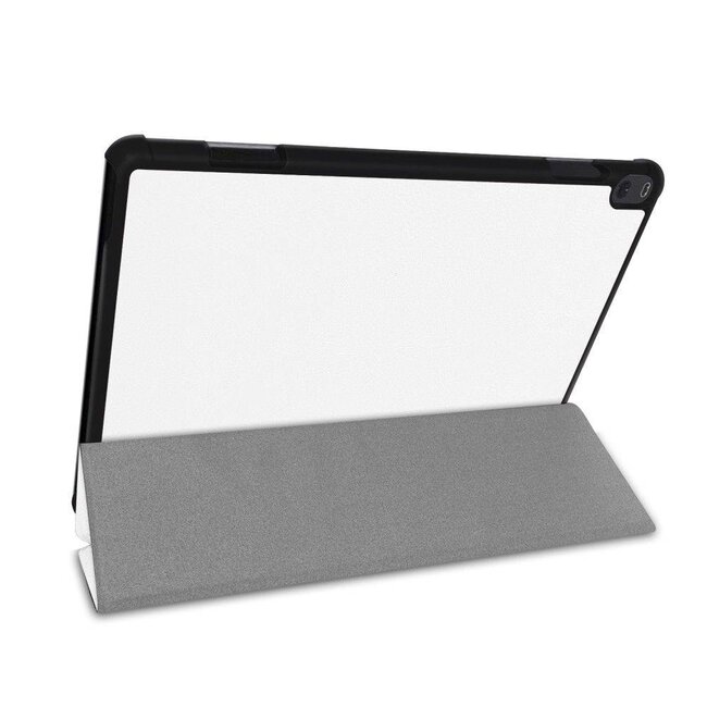 Tablet hoes geschikt voor Lenovo Tab P10 - Tri-fold Book Case - Wit