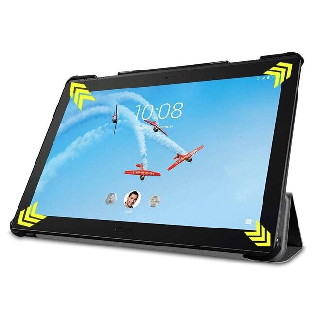 Tablet hoes geschikt voor Lenovo Tab P10 - Tri-fold Book Case - Wit