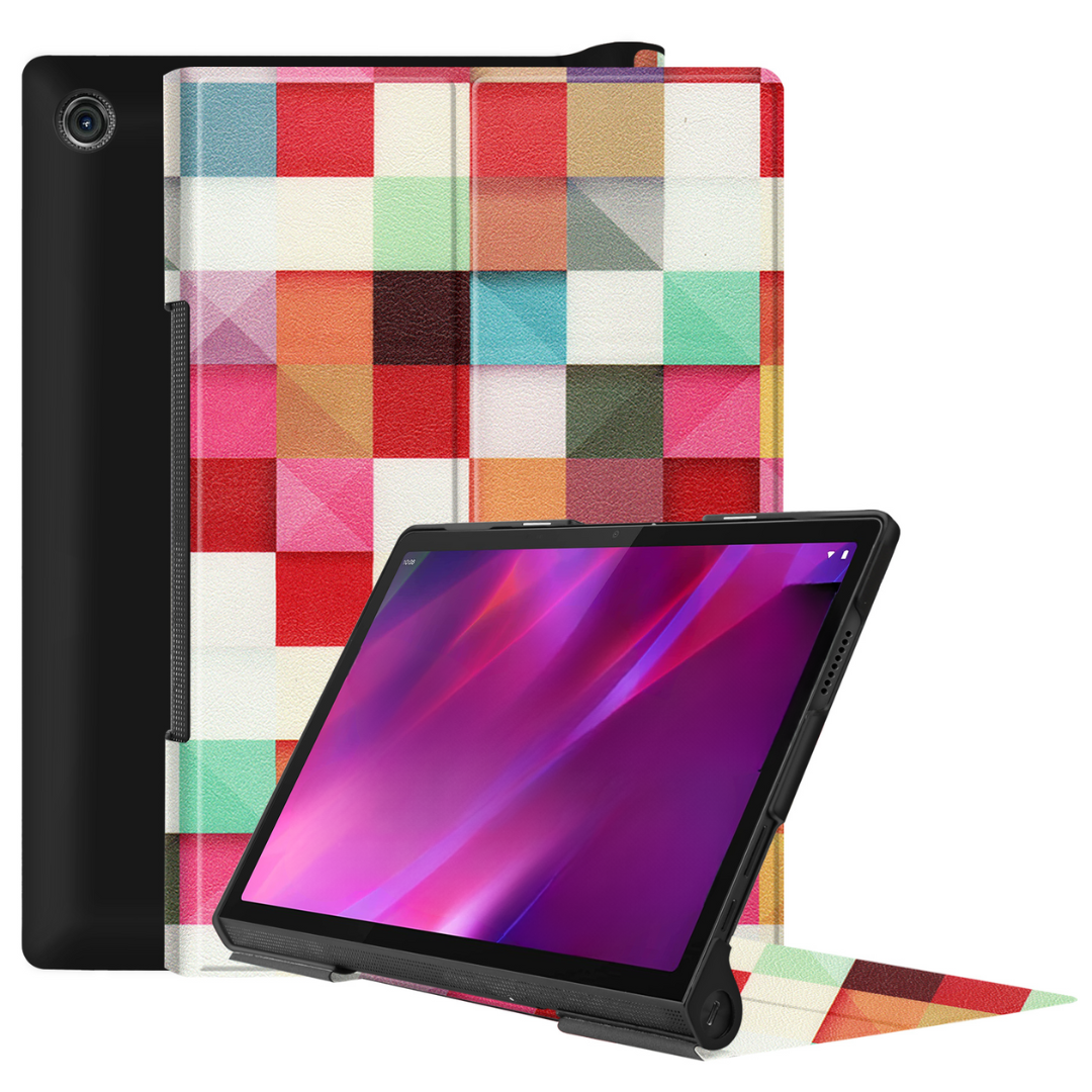 Tablet Hoes geschikt voor Lenovo Yoga Tab 11 (2021) - Tri-Fold Book Case - Blocks afbeelding
