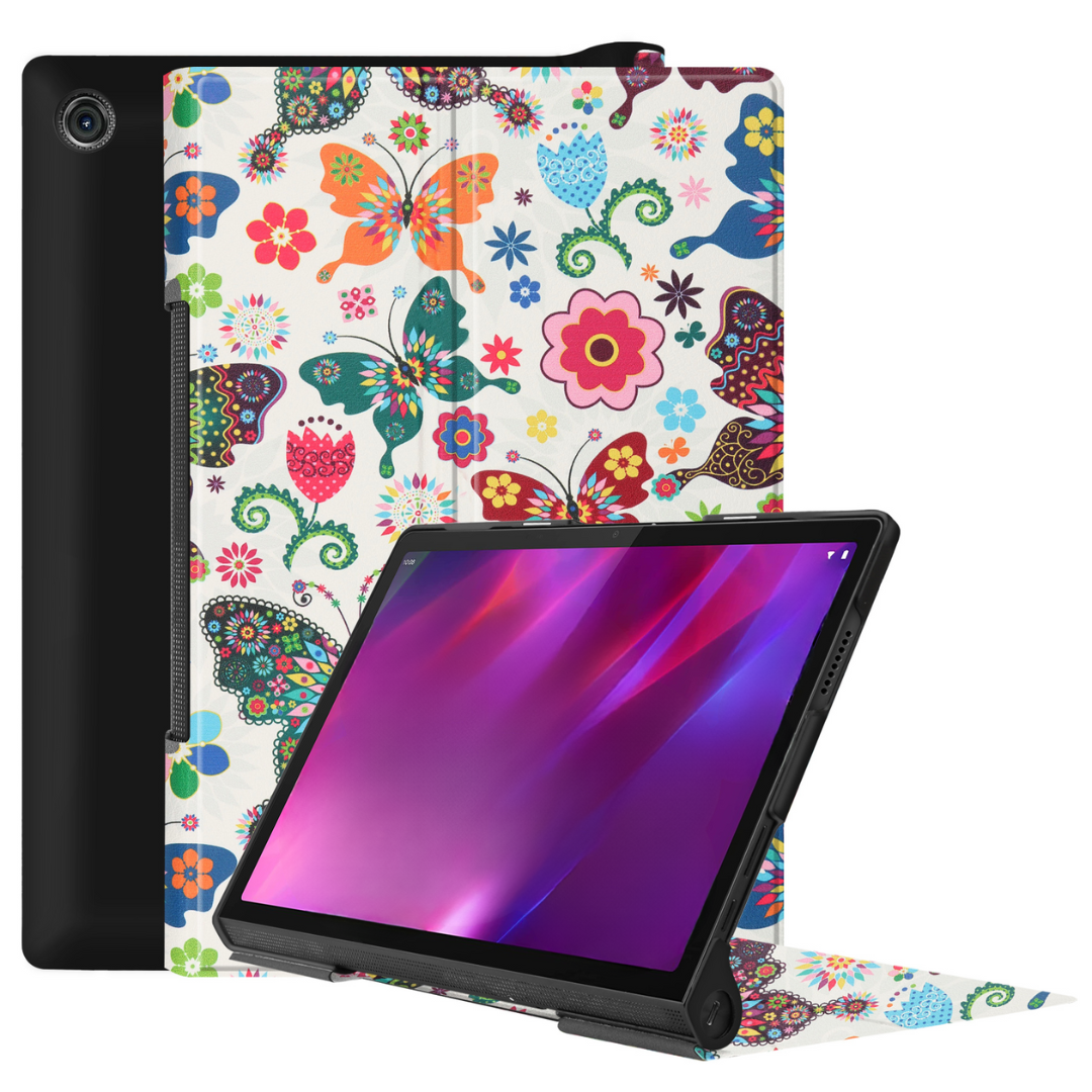 Tablet Hoes geschikt voor Lenovo Yoga Tab 11 (2021) - Tri-Fold Book Case - Vlinders afbeelding