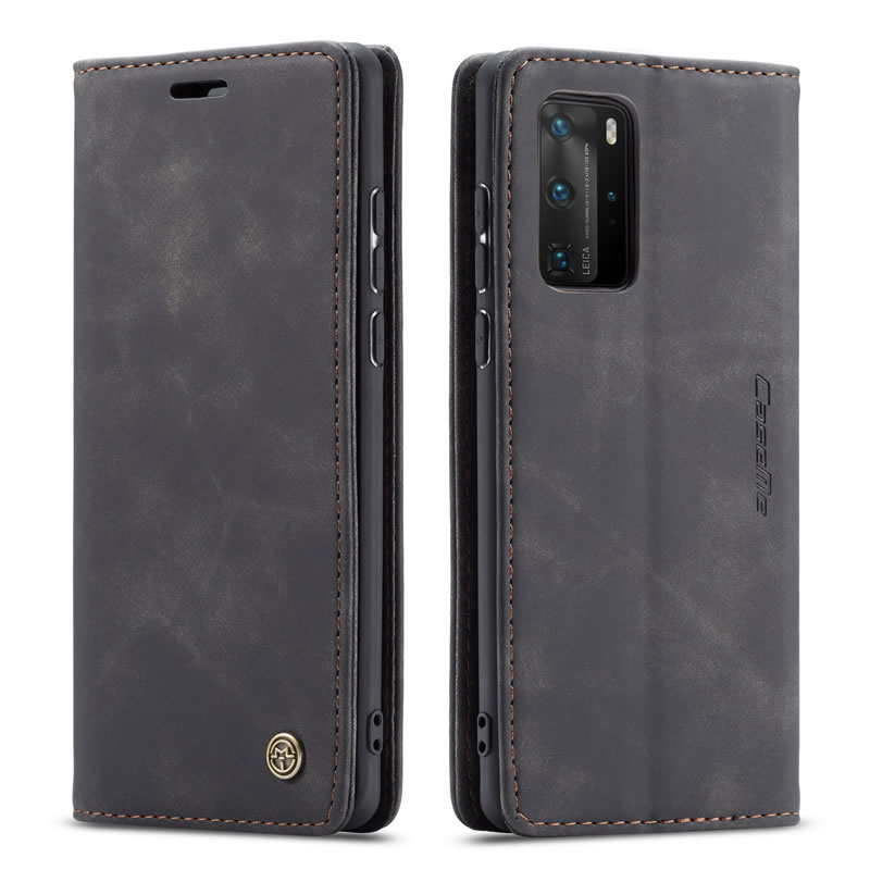 CaseMe - Huawei P40 Pro hoesje - Wallet Book Case - Magneetsluiting - Zwart afbeelding
