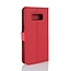 Hoesje geschikt voor Samsung Galaxy S8 Plus - Litchi Wallet Case - Rood