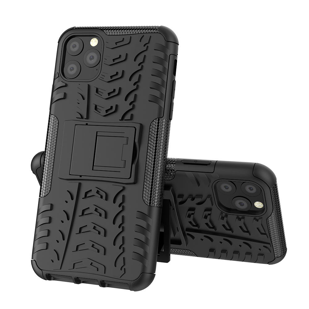 Hoesje geschikt voor iPhone 11 Pro Max - Schokbestendige Back Cover - Zwart afbeelding