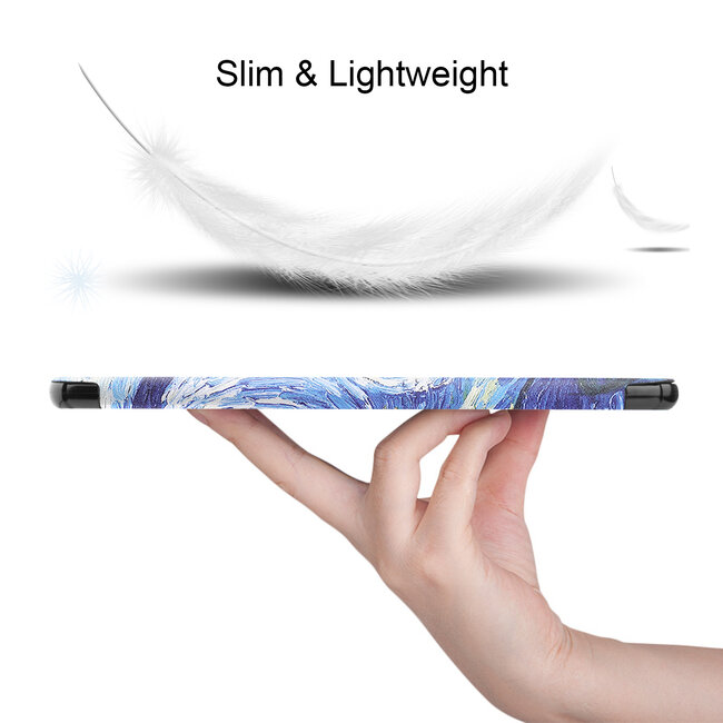 Tablet hoes geschikt voor Lenovo Tab K10 (10.3 Inch) - Tri-Fold Book Case - Sterrenhemel