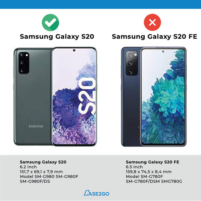 Case2go - Hoesje geschikt voor Samsung Galaxy S20 - Wallet Book Case -  Ruimte voor 3 pasjes - Donker Bruin