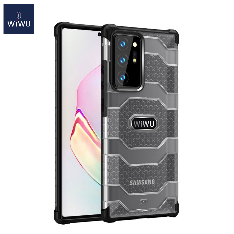 WiWu - Samsung Galaxy Note 20 Ultra Hoesje - Voyager Case - Schokbestendige Back Cover - Zwart afbeelding
