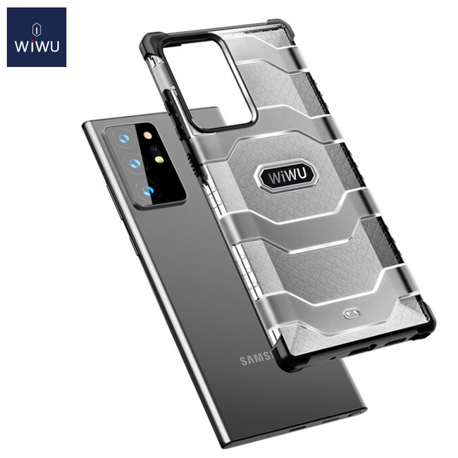 WiWu - Hoesje geschikt voor Samsung Galaxy Note 20 Ultra -Voyager Case - Schokbestendige Back Cover - Zwart