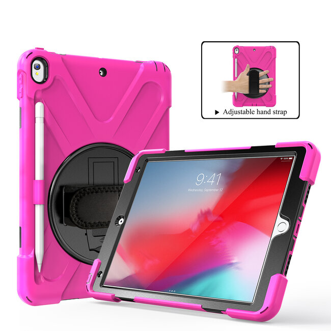 iPad Pro 10.5 (2017) Cover - Hand Strap Armor Case - Magenta