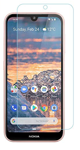 Case2go - Screenprotector geschikt voor Nokia 4.2 - Tempered Glass - Case Friendly - Transparant afbeelding