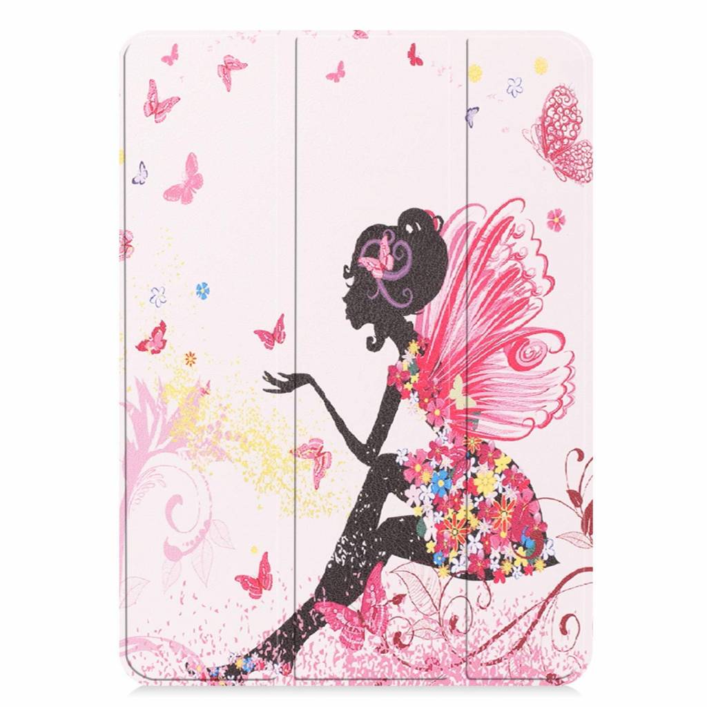 Tablet hoes geschikt voor Apple iPad Pro 11 - Tri-Fold Book Case - Flower Fairy afbeelding