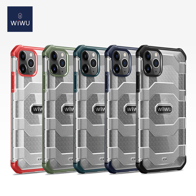 WiWu - Hoesje geschikt voor Apple iPhone 12 / 12 Pro - Voyager Case - Schokbestendige Back Cover - Donker Groen