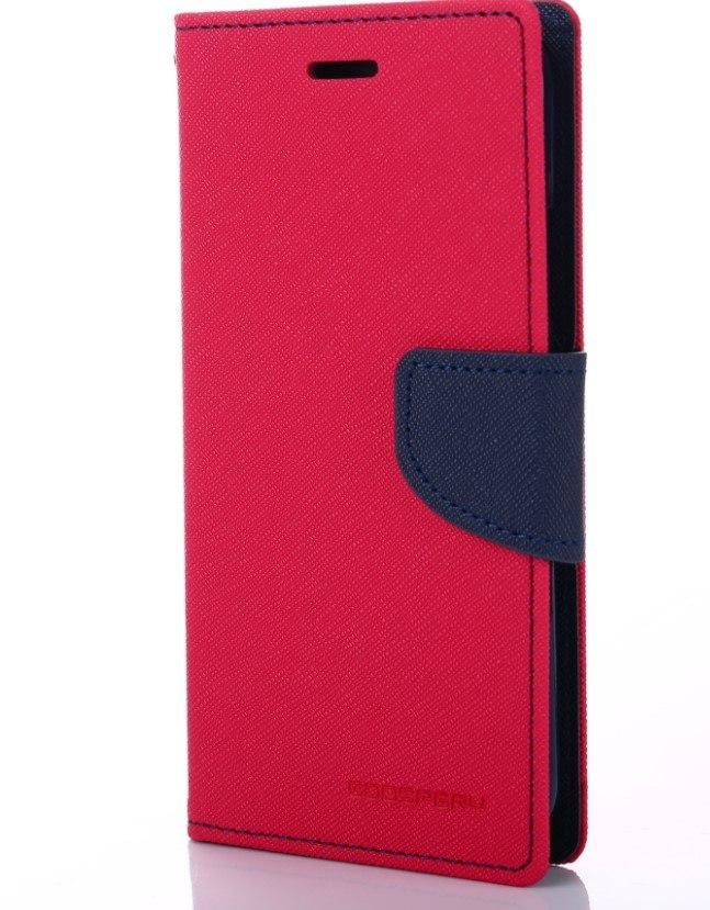 Telefoonhoesje geschikt voor Apple iPhone 13 Pro Max - Mercury Fancy Diary Wallet Case - Hoesje met Pasjeshouder - Rood/Blauw afbeelding