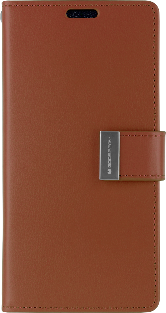 Telefoonhoesje geschikt voor Apple iPhone 13 Mini - Goospery Rich Diary Case - Hoesje met Pasjeshouder - Bruin afbeelding
