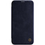Hoesje geschikt voor Apple iPhone 12 Mini - Qin Leather Case - Flip Cover - Blauw